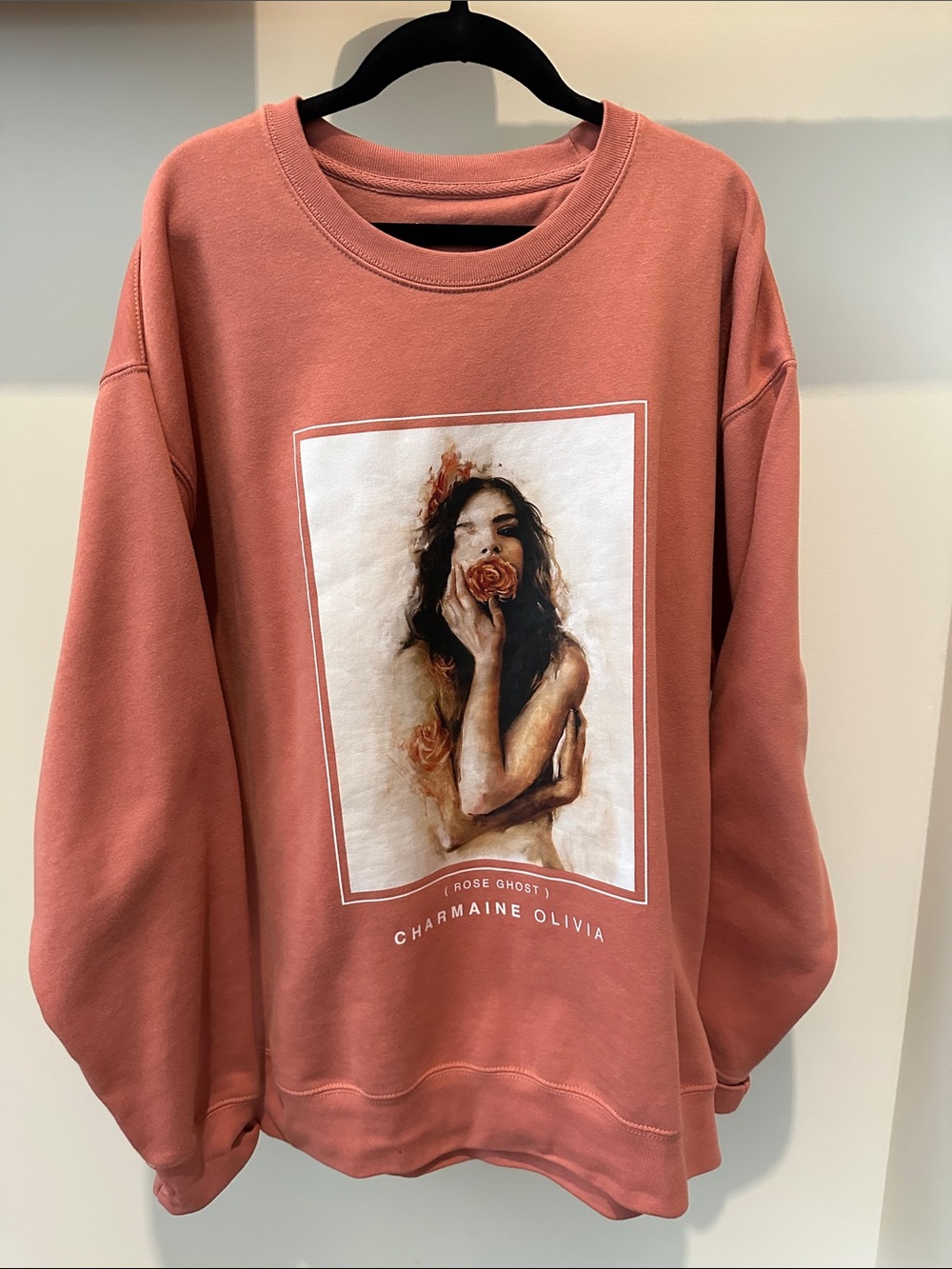 Rose Graphic Crewneck Sweatshirt - Dusty Rose